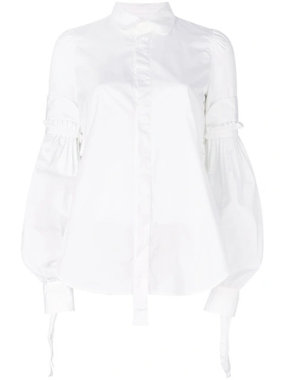 Dsquared2 灯笼袖衬衫 In Bianco