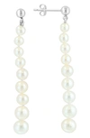 Effy Freshwater Pearl Drop Earrings In White
