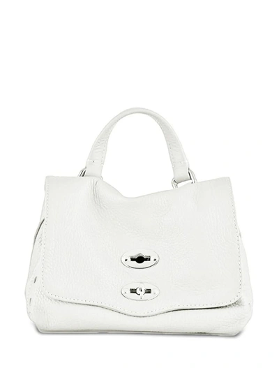 Zanellato Postina Baby Leather Handbag In Bianco Latte
