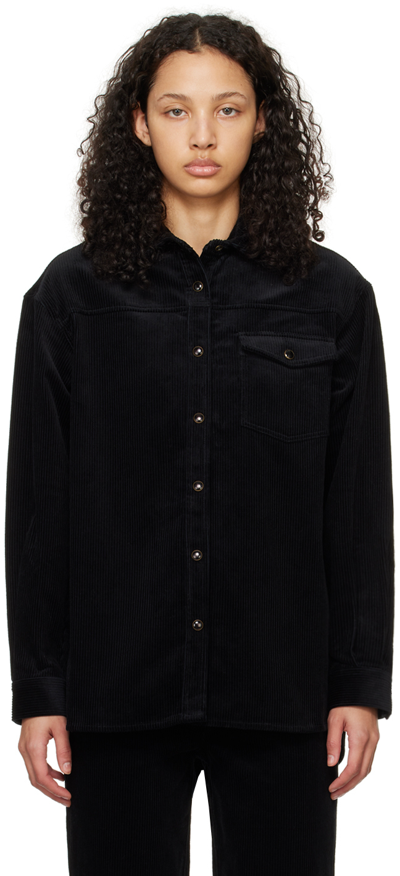 Anine Bing Sloan Shirt In Black