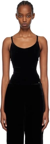 Anine Bing Black Alissa Bodysuit In Black