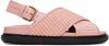 Marni Fussbet Sandals In Zo708 Light Pink