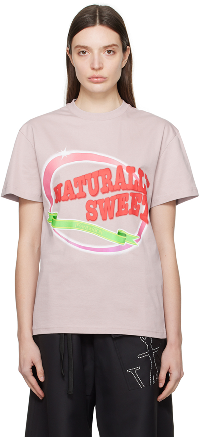 Jw Anderson Naturally Sweet Cotton T-shirt In Purple