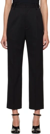 Mm6 Maison Margiela Black Tailoring Wool Blend Trousers In 900 Black