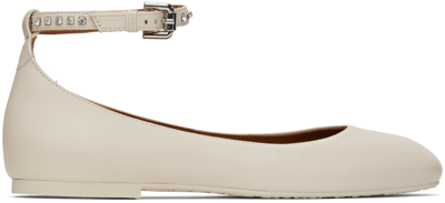 See By Chloé Beige Lynette Ballerina Flats In 110 Beige