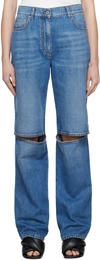 JW ANDERSON BLUE CUTOUT JEANS