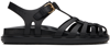 MARNI BLACK FISHERMAN FUSSBETT SANDALS