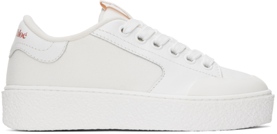 See By Chloé White Hella Sneakers In 110 Beige