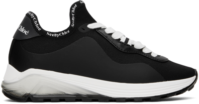 See By Chloé Black Brett Sneakers In 999 Black