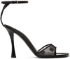 GIVENCHY BLACK STITCH 4G MESH HEELED SANDALS