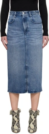 ISABEL MARANT BLUE TILAURIA DENIM MIDI SKIRT