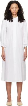 Mm6 Maison Margiela White Buttoned Maxi Dress In 100 White