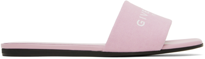 Givenchy 4g Flat Slide Sandal In Pink