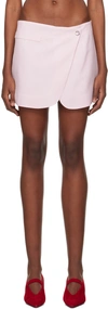 Coperni Virgin Wool Miniskirt In Pkwh Pink/white