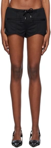 Courrèges Black Interlock Mini Shorts In 9999 Black