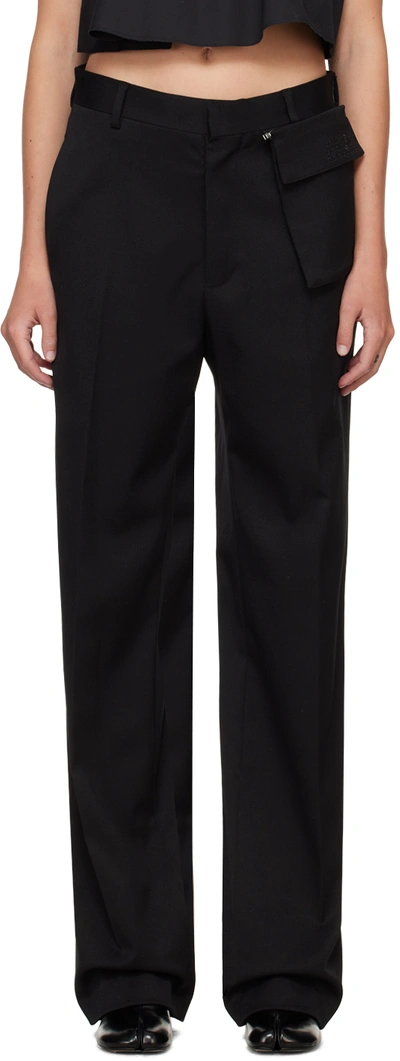 Mm6 Maison Margiela Black Tailoring Trousers In 900 Black