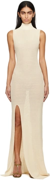 Aya Muse Off-white Berin Maxi Dress In Cream