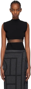 Totême High-neck Evening Top Black In 001 Black