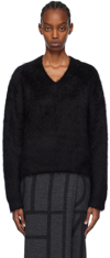 Totême Petite Alpaca Blend Knit Sweater In 001 Black