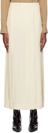 TOTÊME OFF-WHITE PLEATED MAXI SKIRT