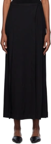 Totême Black Pleated Maxi Skirt