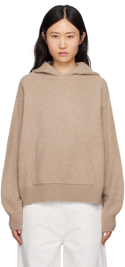 Interior The Lindsey Cashmere Hoodie In Oat