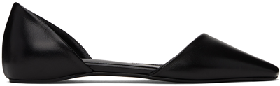 Totême The Asymmetric D'orsay Ballerina Shoes In Black