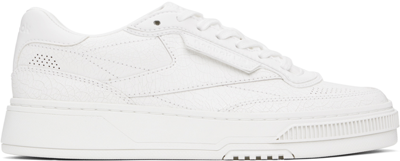 Reebok White Club C Ltd Sneakers In Cracked White