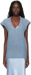 The Garment Balboa Wool Blend Top In 103 Dusty Blue