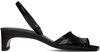 TOTÊME BLACK 'THE GATHERED SCOOP' HEELED SANDALS