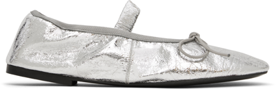 Proenza Schouler Mary Jane Ballet Flats In Silver