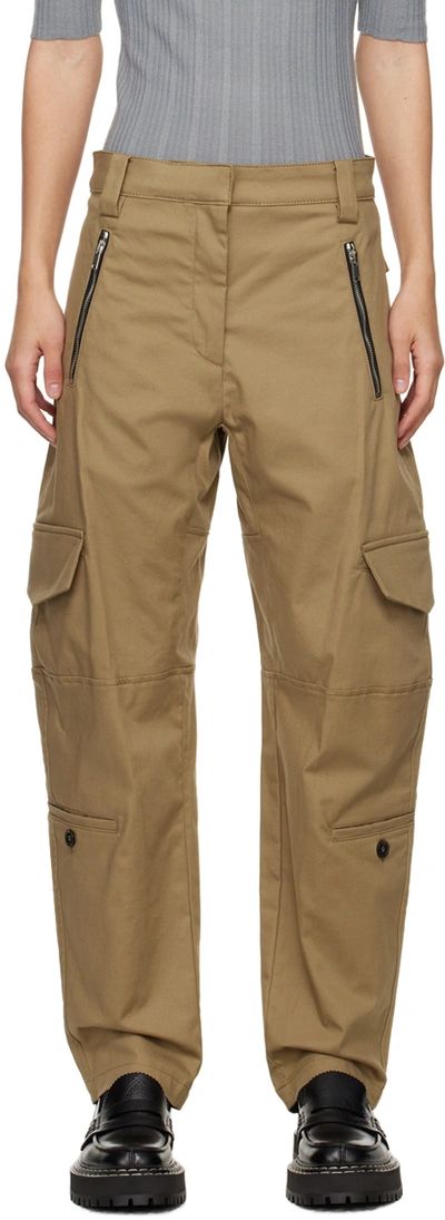 Proenza Schouler Jackson Cargohose Aus Twill Aus Stretch-baumwolle In Sandfarben