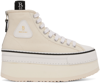 R13 OFF-WHITE COURTNEY PLATFORM SNEAKERS