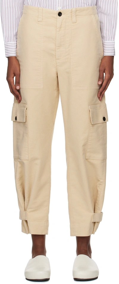 Proenza Schouler Beige Kay Cargo Trousers In 274 Canvas