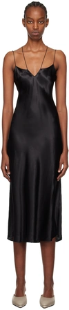 The Garment Black Catania Midi Dress In 050 Black