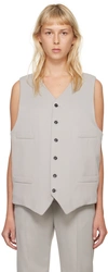 Mm6 Maison Margiela V-neck Padded Waistcoat In 858 Taupe