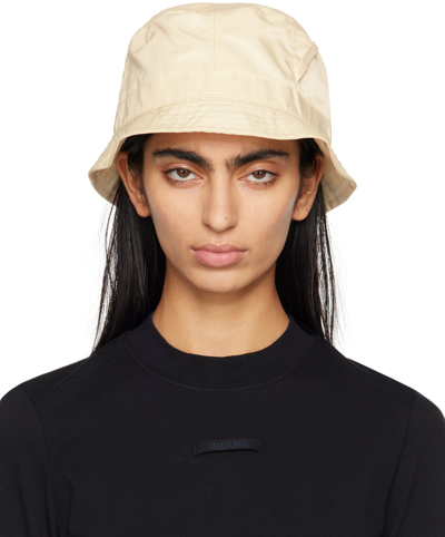 Jacquemus Beige Le Chouchou 'le Bob Ovalie' Bucket Hat In 205 Pale Yellow