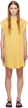 ISABEL MARANT ÉTOILE YELLOW LEAZALI MINIDRESS