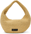 Khaite Olivia Medium Raffia Shoulder Bag In Neutrals
