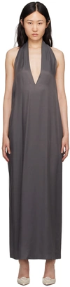 INTERIOR GRAY 'THE SYBILL' MAXI DRESS