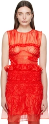 CECILIE BAHNSEN RED UPHI TANK TOP