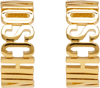 MOSCHINO GOLD LETTERING EARRINGS