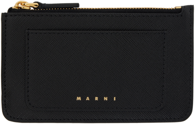 Marni Black Saffiano Leather Card Holder