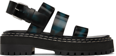 Proenza Schouler Black Lug Sandals In 001 Black