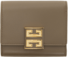 GIVENCHY TAUPE 4G TRIFOLD WALLET