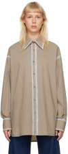 MM6 MAISON MARGIELA TAUPE BUTTONED SHIRT