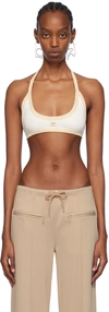Courrèges White Contrast Bra In B091 White/limestone