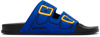 Marni Embroidered Slip-on Slides In 00b56 Royal