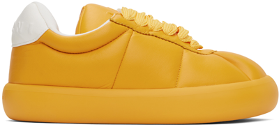 Marni Puffy Soft Leather Low Top Sneakers In Mixed Colours