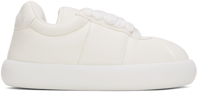 Marni Minimalist White Leather Sneakers With Cushioned Sole